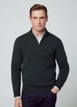 Hackett London HALF-ZIP WOOL JUMPER