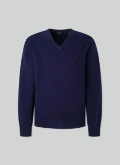 Hackett London V-NECK WOOL JUMPER -Hackett London Shop HM703024 595 01 FL