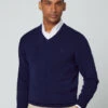 Hackett London V-NECK WOOL JUMPER