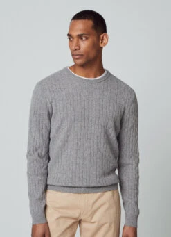 Hackett London CABLE KNIT WOOL JUMPER