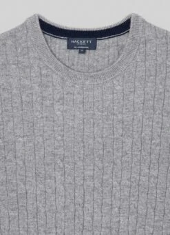Hackett London CABLE KNIT WOOL JUMPER -Hackett London Shop HM703026 967 03 FL