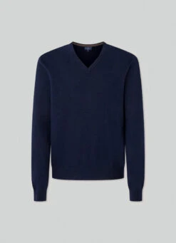 Hackett London V-NECK WOOL BLEND JUMPER -Hackett London Shop HM703031 595 01 FL