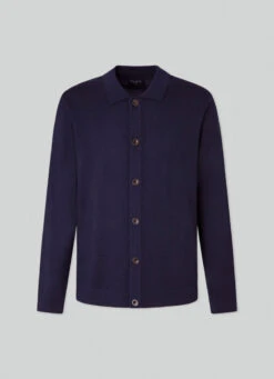 Hackett London MERINO WOOL KNIT OVERSHIRT -Hackett London Shop HM703032 595 01 FL