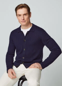 Hackett London MERINO WOOL KNIT OVERSHIRT -Hackett London Shop HM703032 595 04 MO