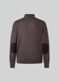 Hackett London MERINO WOOL/SILK HALF-ZIP JUMPER -Hackett London Shop HM703033 873 02 FL