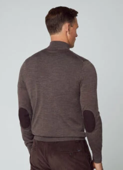 Hackett London MERINO WOOL/SILK HALF-ZIP JUMPER -Hackett London Shop HM703033 873 03 MO