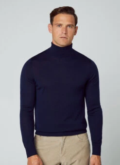 Hackett London CLASSIC FIT WOOL AND SILK JUMPER