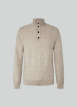 Hackett London HALF BUTTON WOOL JUMPER 13 Hackett London HALF BUTTON WOOL JUMPER -Hackett London Shop HM703035 869 01 FL