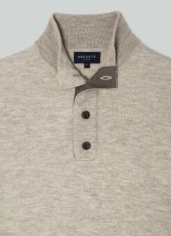 Hackett London HALF BUTTON WOOL JUMPER 15 Hackett London HALF BUTTON WOOL JUMPER -Hackett London Shop HM703035 869 03 FL