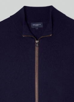 Hackett London FULL ZIP MERINO WOOL CARDIGAN -Hackett London Shop HM703036 595 03 FL