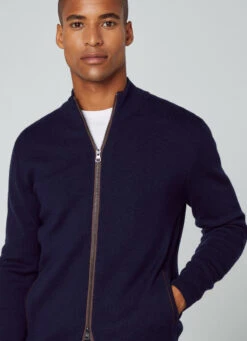Hackett London FULL ZIP MERINO WOOL CARDIGAN -Hackett London Shop HM703036 595 04 MO