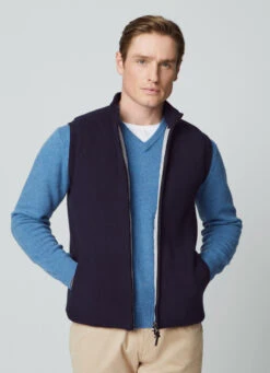 Hackett London KNIT HYBRID GILET -Hackett London Shop HM703037 595 05 MO