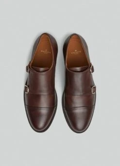 Hackett London DOUBLE MONK STRAP LEATHER SHOES -Hackett London Shop HMS21302 898 03 FL