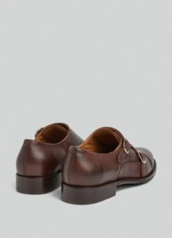 Hackett London DOUBLE MONK STRAP LEATHER SHOES -Hackett London Shop HMS21302 898 04 FL