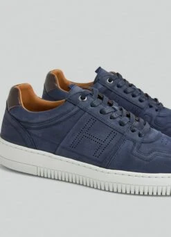 Hackett London NUBUCK LEATHER TRAINERS -Hackett London Shop HMS21324 598 05 FL